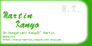 martin kanyo business card